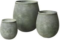 Pots à fleurs en ciment, grands et hauts, pour jardin et maison, style classique, simplicité, légers, imperméables