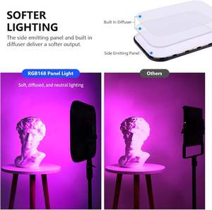 Panneau lumineux vidéo <span class=keywords><strong>LED</strong></span> RGB <span class=keywords><strong>NEEWER</strong></span> RGB168 de 18,3 pouces, prend en charge le contrôle par application et est livré avec un ensemble de deux trépieds - Product Image 3