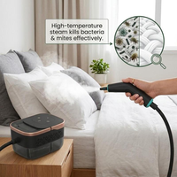 Nettoyeur vapeur pressurisé portatif multi-surfaces avec 10 accessoires, chauffage rapide et puissant, nettoyeur vapeur portable