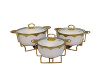 Marmite à soupe en céramique au design moderne, chauffe-plat, plat de service pour buffet de mariage, chauffage sur cuisinière