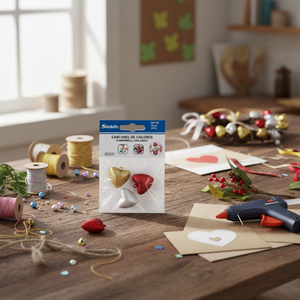 3 pezzi campane colorate a forma di cuore da 25MM per artigianato artigianale e decorazione - Product Image 3