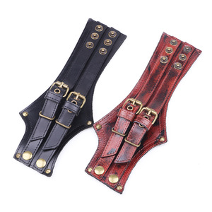 Bracelet en cuir de vache de style rock et rétro, bracelet double couche en cuir de vache pour hommes, bracelet large en cuir, bracelet haut de gamme et polyvalent - Product Image 2