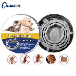 <span class=keywords><strong>Collar</strong></span> Antipulgas y <span class=keywords><strong>Garrapatas</strong></span> para <span class=keywords><strong>Perros</strong></span>/Gatos con Aceite Esencial Puro de Plantas, Diseño Simple y Ecológico con Decoración de Plumas, en Caja Metálica - Product Image 1