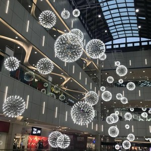 Lampe Suspendue en Métal Marocain Design Intérieur Décoratif Sphère Vertige Cuisine <span class=keywords><strong>Restaurant</strong></span> Led Moderne Cage Boule Suspension - Product Image 5