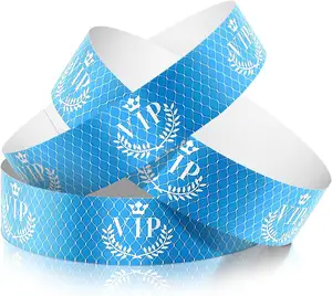 VIP Plastic Wristbands Party for Events Custom Paper Bracelets Waterproof PVC Vinyl Wristband for Concerts Fairs Festivals