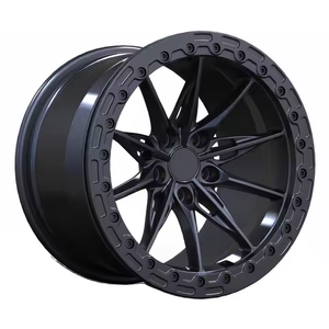 ล้อฟอร์จขอบลึกแบบ Beadlock สี Gunmetal ด้าน ขนาด 17x9.5 ET38 มม. สำหรับล้ออะลูมิเนียมอัลลอยด์สำหรับรถแข่ง PCD 5x112 5x120 CB 66.5 - Product Image 1