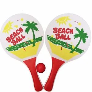Altamente Popular Wood Beach Racket Outdoor Game Paddle ball Raquetes Morcegos Wood Beach Equipment