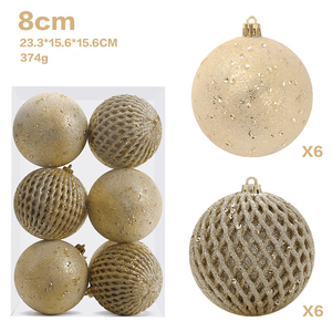 Ensemble <span class=keywords><strong>de</strong></span> boules <span class=keywords><strong>de</strong></span> noël en mousse multicolore, 12 pièces, paillettes suspendues, pendentif, mariage, vacances, décorations <span class=keywords><strong>de</strong></span> maison - Product Image 4