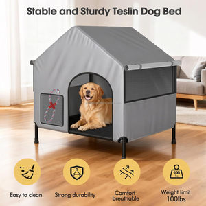 Con Chó Nhà Thời tiết tán 2-trong 1elevated con chó giường bên ngoài lớn con chó cũi - Product Image 4