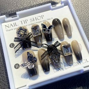 10 Uds. Uñas Postizas Personalizadas al por Mayor, Nueva Moda Francesa, Uñas a Presión de Alta Calidad, Acrílicas ABS de Cobertura Completa - Product Image 4