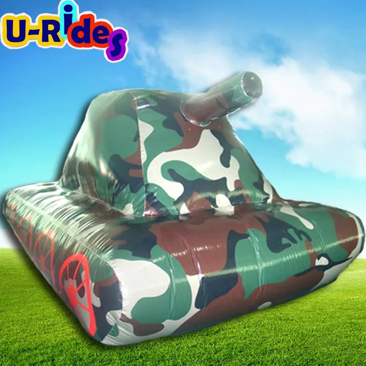 Factory Supply PVC Removable Camouflage Tactical Tank Inflatable Paintball Bunker For CS shooting game