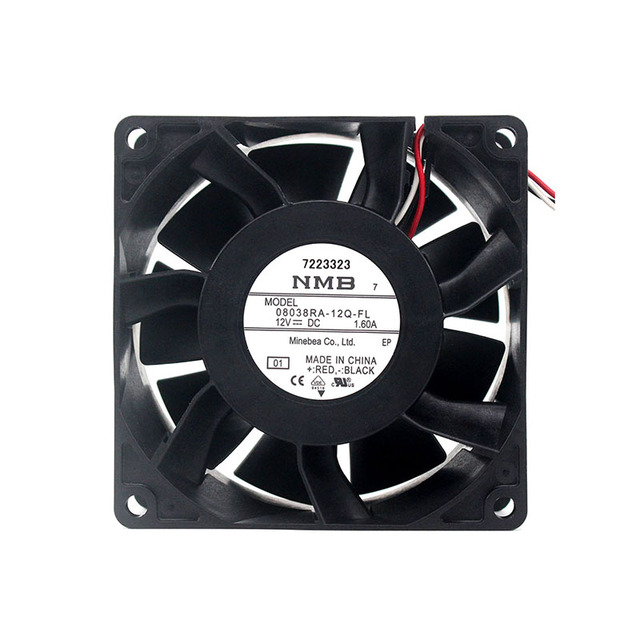 08038RA-12Q-FL DC12V 1.60A 80*80*38MM 8038 8CM Server Chassis Inverter Three-wire Cooling Fan