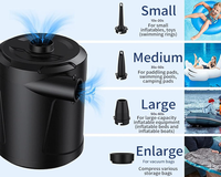 Dernière Pompe à Air Portable Type C Rechargeable avec Batterie au Lithium 5200mAh, Écran LCD en Plastique, pour Coussin Gonflable et Accessoires de Camping