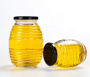 Tarro de miel de vidrio con forma de colmena de abejas de buena calidad de fábrica - Product Image 1