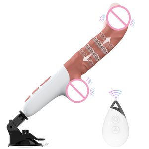 Vibratore Realistico per Adulti con 7 Frequenze di Vibrazione Telescopica e <span class=keywords><strong>Base</strong></span> con Ventosa Potente - Product Image 4