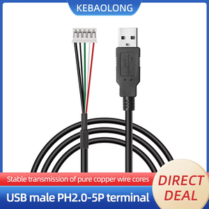 2725-28 + 28 4-core + Che chắn dữ liệu kiểm tra dòng USB Male-to-PH2.0-5P thiết bị đầu cuối kết nối dòng - Product Image 2