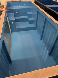 Chất lượng cao bán chạy nhất container Hồ bơi di động ngoài trời mặt đất container sóng làm hồ bơi kính cửa sổ hồ bơi - Product Image 5