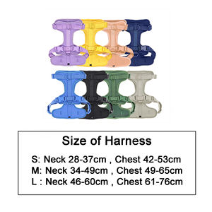 カスタムデザイナー耐久性Pvcソフト防水調節可能高級リードウォーク小型ペット犬の首輪リーシュセットパッド入りハーネス - Product Image 4