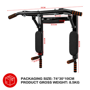 EIGFOH España: Equipo de gimnasio plegable de pared que ahorra espacio para dominadas y flexiones, en stock. - Product Image 2