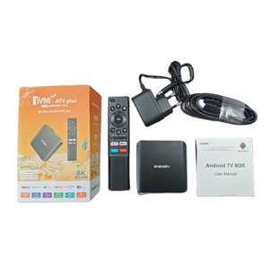 Trung Quốc nhà máy OEM tùy chỉnh 8GB <span class=keywords><strong>RAM</strong></span> 128GB Rom ATV TVBox Android 14 Allwinner H313 thông minh Set Top Box tv98 ATV cộng với BT bằng giọng nói từ xa - Product Image 1