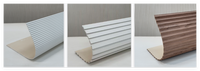 Panneaux flexibles pour murs décoratifs en MDF 3D ondulé, panneau mural en MDF sculpté, rainure en MDF, placage en chêne, peinture d'apprêt blanche