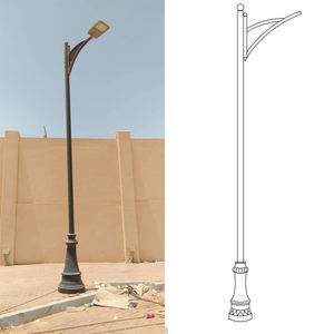 Lámpara Tiang u Lampada para <span class=keywords><strong>poste</strong></span> solar poteau lampadaire Eclairage public PJU postes <span class=keywords><strong>de</strong></span> <span class=keywords><strong>luz</strong></span> con panel solar - Product Image 5