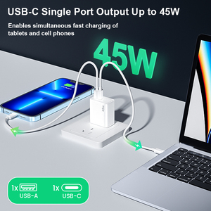 Schitec US EU AU UK <strong>45w</strong> Fast <strong>Charger</strong> QC3.0 18W USB C <strong>45W</strong> GAN Usb <strong>Charger</strong> for <strong>samsung</strong> Phone Charging - Product Image 2