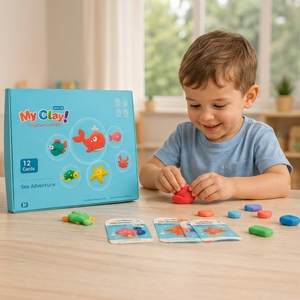Sea Adventure <b>Soft</b> & Light 12 Ocean Animal DIY Modeling Clay Kit with Step-by-Step Guide - Product Image 2