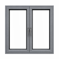 Ventana Abatible de Aluminio Personalizada con Doble Acristalamiento, Antirrobo, Diseño Moderno y Simple, Marco Estrecho, Ventana de Balcón, Ventanas para Casa