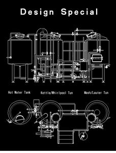 Brasserie verticale à chauffage vapeur 500L 5HL à deux réservoirs et quatre cuves en acier inoxydable 304 avec pompe et moteur - Product Image 5