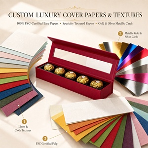 Scatola Regalo Personalizzata per <span class=keywords><strong>Cioccolatini</strong></span> con Finestra Trasparente e Inserto in Blister, Coperchio Magnetico a Ribalta per Dolci e Caramelle - Product Image 4