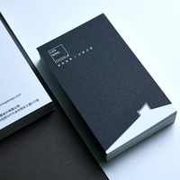 Cartes de visite personnalisées imprimées en offset, papier couché, film laminé, avec estampage à chaud dorée et bordure dorée