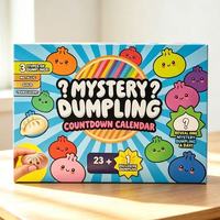 Jouet anti-stress éducatif pour adultes, sac mystérieux en forme de dumpling, jouet sensoriel en caoutchouc souple, boîte surprise calendrier de l'Avent 24 pièces Noël