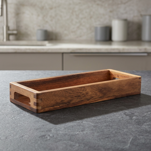 Bandeja de Servir de Vidrio para Botellas de Champán, Hecha a Mano, Ecológica, con Asas Decorativas, Apta para Lavavajillas y Microondas, para Uso Doméstico, Sin Acabado - Product Image 1