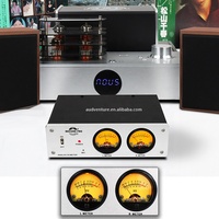 Amplifier Pemutar Rekaman Vinil Analog Garis MIK, VU Meter Ganda MM Meja Putar Amplifier