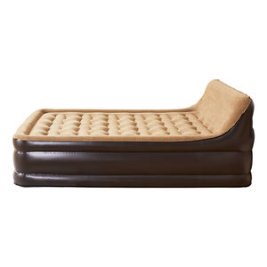 <span class=keywords><strong>Matelas</strong></span> gonflable double confortable épais en PVC souple floqué à double faisceau de vagues surélevé avec pompe intégrée AC - Product Image 5