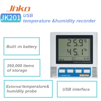 JK201B persisi data perekam suhu dan kelembapan USB presisi tinggi