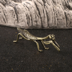 थोक नेपाल ठोस तांबा कीट मेंटिस आभूषण नक्काशीदार पीतल मधुमक्खी आभूषण - Product Image 5