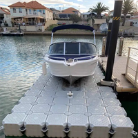 Vente flash : Dock pour jet ski en plastique avec roulettes, quai flottant pour bateau, rampe de levage pour Seadoo, plateforme