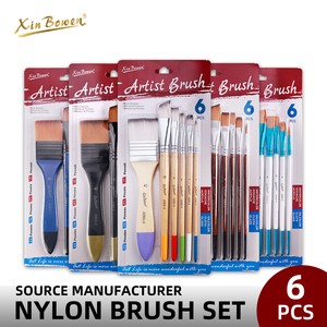 Kit de Pinceles de Arte Xin Bowen, Pincel Plano <span class=keywords><strong>para</strong></span> Pintura Facial, Pincel de Madera <span class=keywords><strong>para</strong></span> Acuarela, Pincel de Nailon Seguro <span class=keywords><strong>para</strong></span> Estudiantes y Artistas - Product Image 2