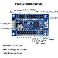Kit de carte de contrôleur d'arcade sans fil, support d'encodeur de jeu pour PS4, PS3, PC, Android, iOS, joystick d'arcade DIY pour borne d'arcade