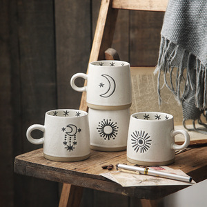 Taza Creativa <span class=keywords><strong>de</strong></span> <span class=keywords><strong>Sol</strong></span> y Luna, Taza <span class=keywords><strong>de</strong></span> <span class=keywords><strong>Café</strong></span> <span class=keywords><strong>de</strong></span> Gres - Product Image 5