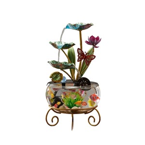 Fuente de agua para acuario con decoraciones para pecera, forma redonda, fácil de limpiar, para decoración de sala de estar - Product Image 5