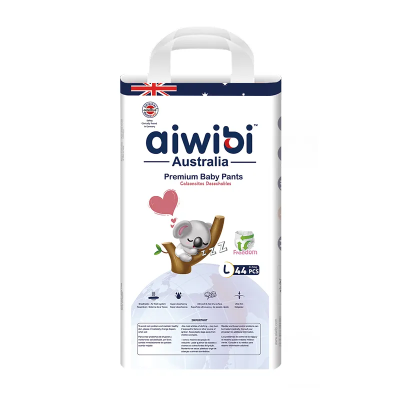 Aiwibi Premium Sample Free Soft Care Nappy Sleepy Pants Import Japan SAP Baby Diaper With Disposal Tape