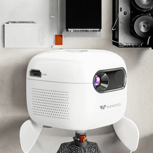 WOWOTO proyektor Tablet pintar LED, proyektor kompak pintar LED 1080P HD <span class=keywords><strong>Android</strong></span> 13 Video interaktif bioskop seluler untuk penggunaan luar ruangan - Product Image 3