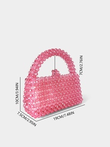 Cuentas de acrílico coloridas tejidas a mano duraderas Nuevas cuentas de cristal con tipo de cierre abierto - Product Image 3