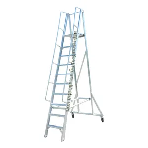 Factory Supply Material Construction Cheap Mobile Folding Aluminum Ladder