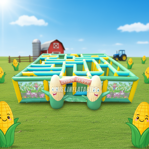 Labyrinthe géant gonflable en forme de maïs, arène de jeu gonflable, château gonflable, labyrinthe portable d'extérieur, jeux pour les aires de jeux juniors, pour les événements scolaires - Product Image 1
