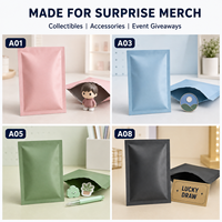 Sacs opaque personnalisés imprimés, pochettes à trois soudures latérales pour assortiments de fournitures artisanales, impression de logo à motif ondulé