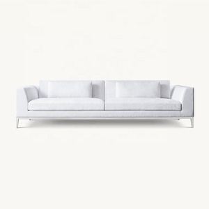 Sala de estar sofás pavo tela blanca <span class=keywords><strong>Soriana</strong></span> sofá pierna de acero inoxidable sofá de diseño simple interior - Product Image 1